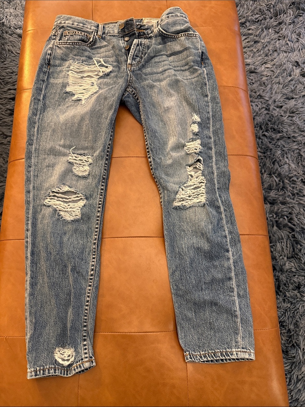 Siwy Distressed Blue Boyfriend Jeans